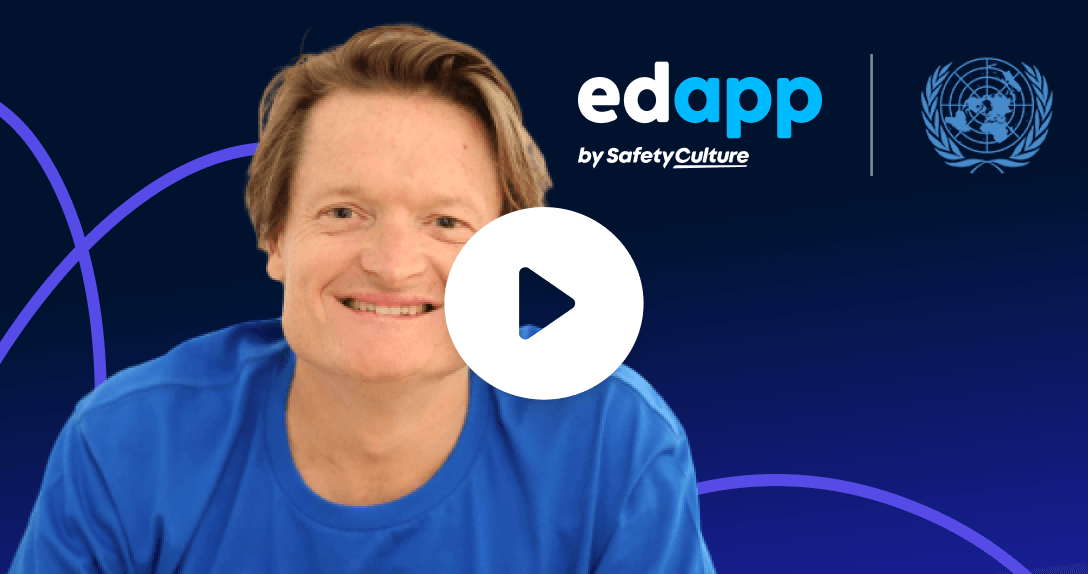 Darren Winterford, EdApp CEO & Founder, introducing EducateAll